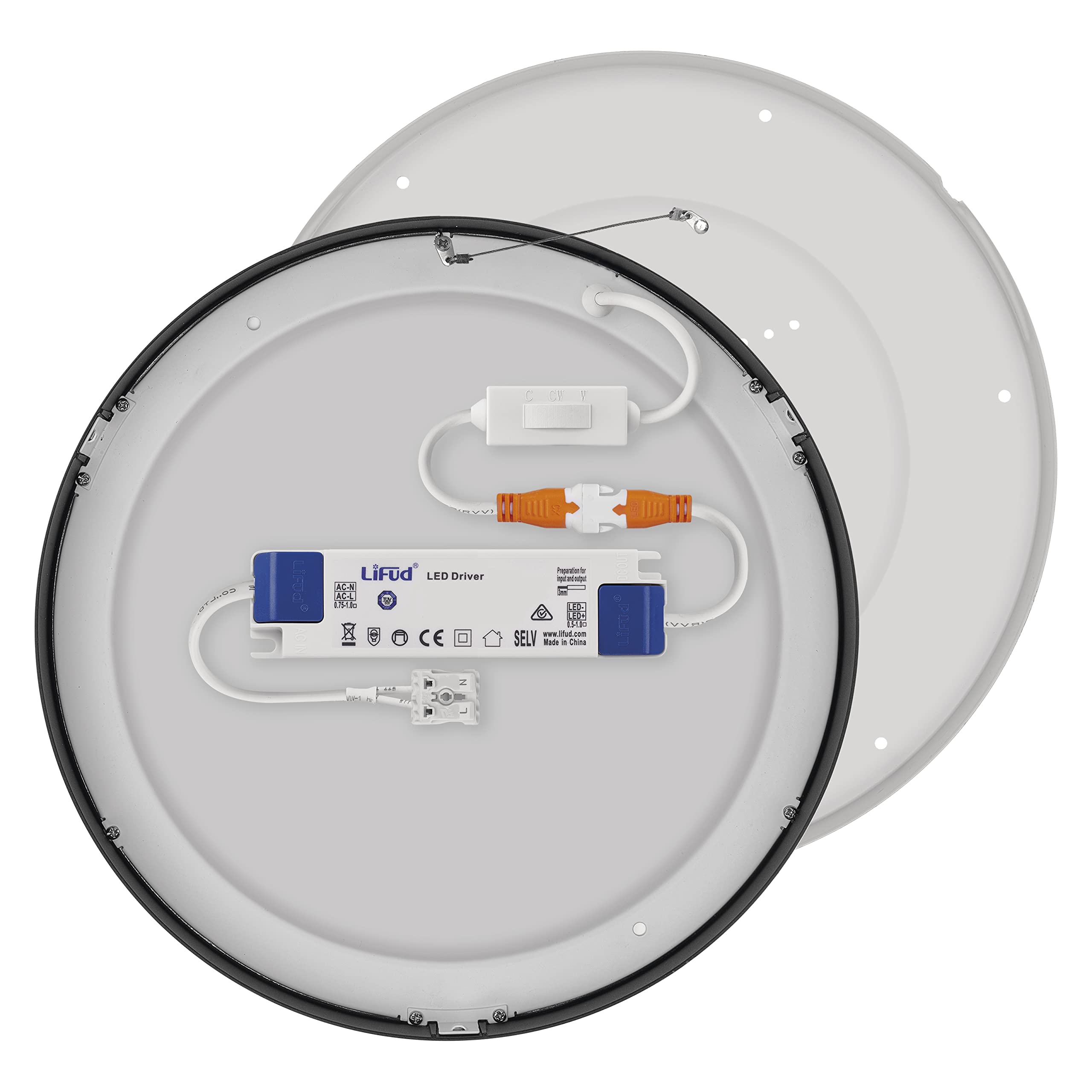 EMOS LED Panel 28,5 W, runde 2700 lm Deckenleuchte, Wandleuchte mit Durchmesser 30 cm, 3 einstellbare Lichtfarben warmweiß-neutralweiß (3000/3500/4000K), inkl. LED-Treiber