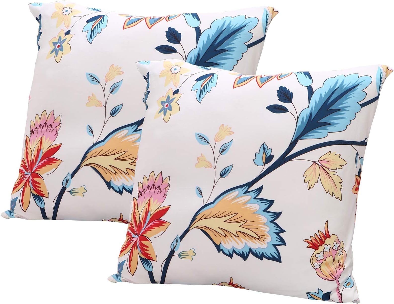 ENZER Sofa Slipcover Stretch Elastic Fabric Flower Bird Pattern Chair Loveseat Couch Settee Sofa Covers 1-Piece Pet Dog Protector (2 x Cushion Covers (no inner), Cleome Spinosa)