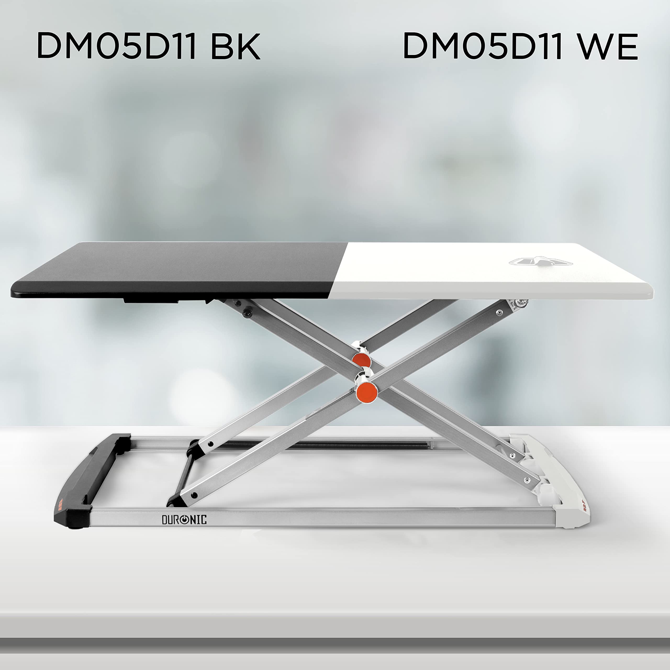 Duronic DM05D11 BK Scrivania Ergonomica Regolabile 5–40cm 74x43cm | migliora postura quotidiana, riduce affaticamento cervicale e lombare, favorisce alternanza seduta e in piedi smart working
