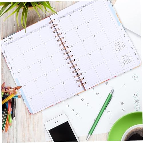 Miniatura 8 de Tofficu 2 Pcs 2022 Schedule Planner Calendar Book 2022 Agenda Planner Yearly Planner 2022 Wirebound Notebook 2022 Planner Notebook Daily Schedule