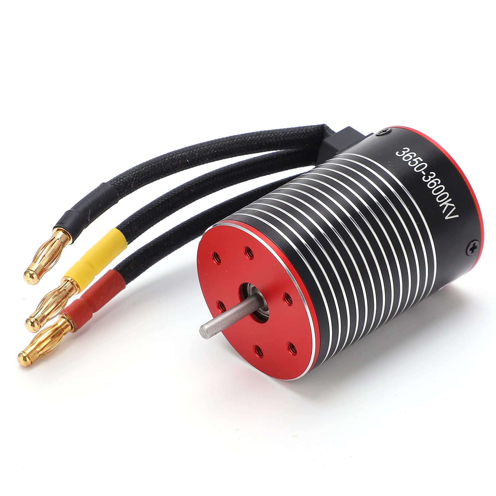 Wodoodporny silnik 3600 kV Wysoki Bezszczotek Wysoki moment obrotowy 4 biegun 12 Projekt gniazda 900 W Power 3650 Typ uniwersalny dla samochodów RC Czarne i czerwone aluminium