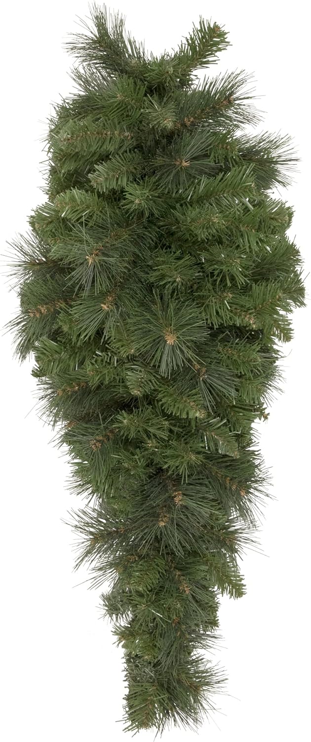 Northlight Beaver Pine Artificial Christmas Teardrop Swag Unlit, 32", Green