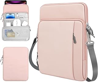 TiMOVO Funda para Tablet de 13" con Correa de Hombro para iPad Air 13", iPad Pro 13"/12.9", Galaxy Tab S9/S10 Plus/S9 FE Plus 12.4", Remarkable Paper Pro 11.8", Rosa