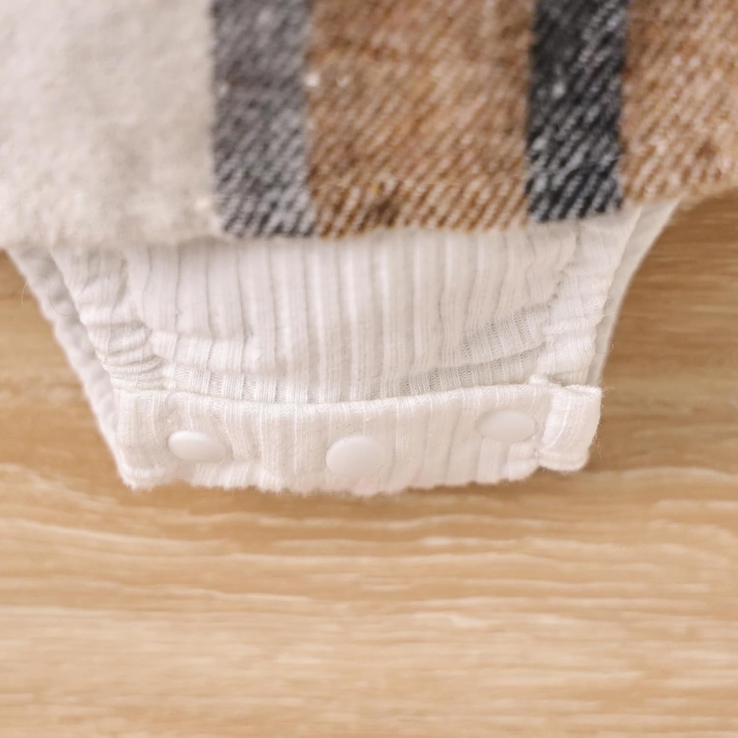 Baby Girl Clothes Fall Winter Outfit Plaid Romper Long Sleeve Dress Lace Ruffles Bodysuit with Bow Headband - Image 7