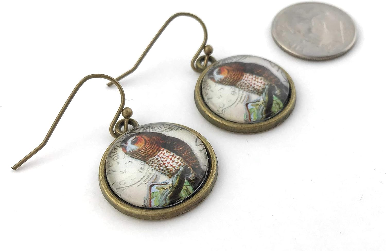 Owl Earrings for Women - Vintage Inspired Nature Jewelry - Handmade