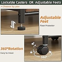 Vista 8 de 4 Drawer Lateral File Cabinet, Mobile Filing Cabinet for Large Printer, Home Office Functional Small Office Storage Cabinet & Printer Stand, Fits