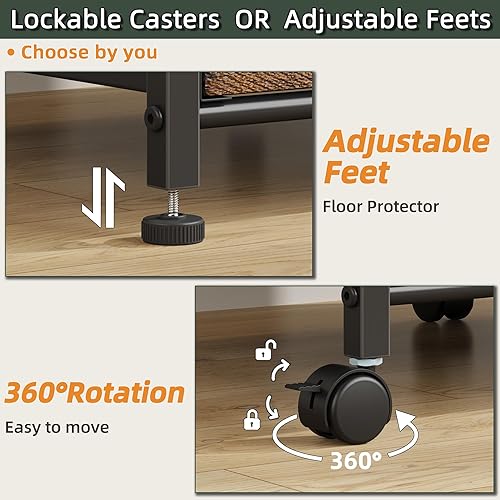 Miniatura 8 de Archivador lateral de 4 cajones, archivador móvil para impresora grande, gabinete de almacenamiento funcional de oficina en casa y soporte de