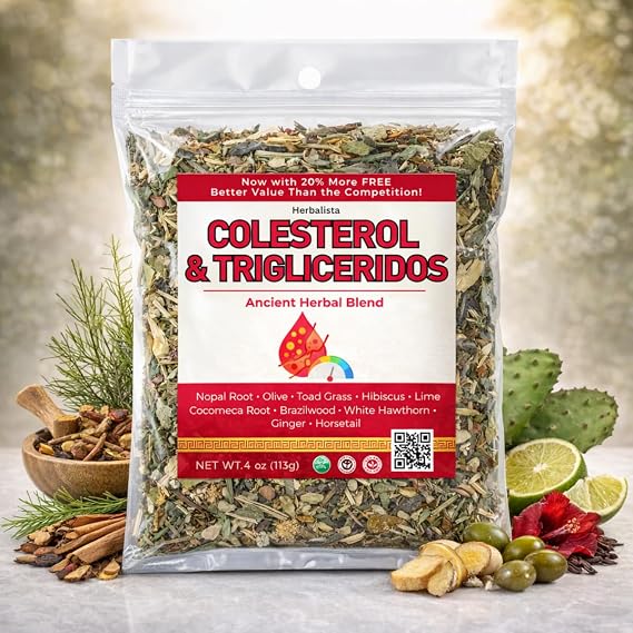 Herbalista - Colesterol Herbal Compound Tea 5oz (141g) 100% Natural Infusion Compuesto Ancestral Hierbas Naturales Makes 40+ Cups Herbal Mixture Te Bienestar Ancestral Non-GMO | No Cafeina