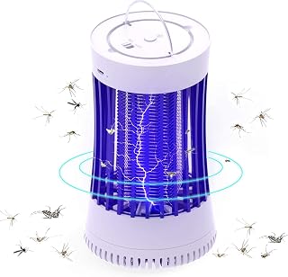 Electric Mosquito Killer Lamp, Fly Killer Bug Zapper Light, High Powered Bug Zapper 1500V Electronic Insect Killer for Outdoor Indoor Patio Garden, with Hook Hangable