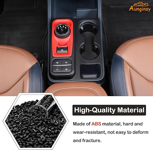 Vista 75 de Cubierta del panel de la caja de cambios de control central del automóvil, compatible con Ford Maverick 2022-2024, cubierta del panel de palanca