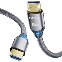 ICZI 8K HDMI Cable 2M, HDMI 2.1 Cable 48Gbps Ultra High Speed, 8K@60Hz 4K@120Hz HDMI Lead, Dynamic HDR eARC HDCP 2.3, Braided Aluminium HDMI Cable for PS5 Xbox Series X TV Monitor