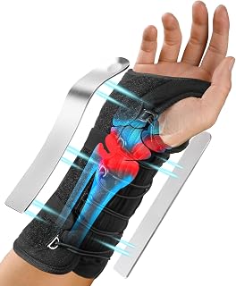 Carpal Tunnel Wrist Brace, Newly Upgraded Adjustable Drawstring Fixation, Nighttime Wrist Sleep Support Brace, Women Men Adjustable Splint, Pain Relief, Tendonitis, Arthritis (right hand)