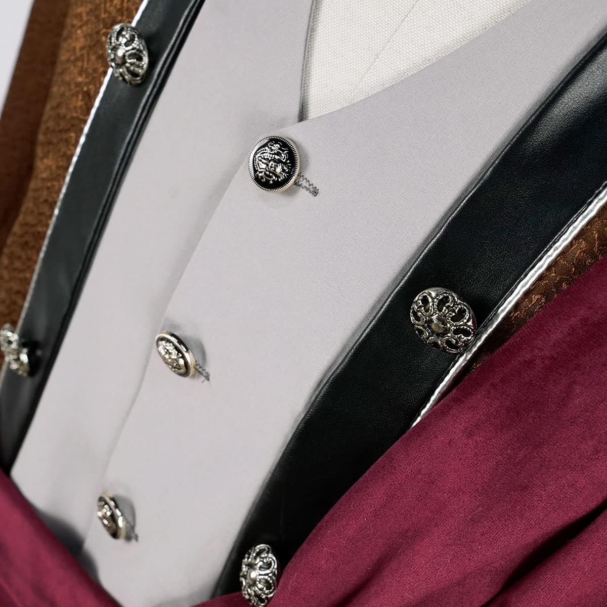 Men's Medieval Steampunk Jacket Victorian Literature Retro Gothic Tuxedo Halloween Costume - Image 5