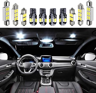 طقم إضاءة قبة داخلية بمصباح LED خالٍ من الأخطاء مكون من 16 قطعة لمرسيدس بنز CLK Class W208 CLK320 CLK430 CLK55 AMG 1998-2002