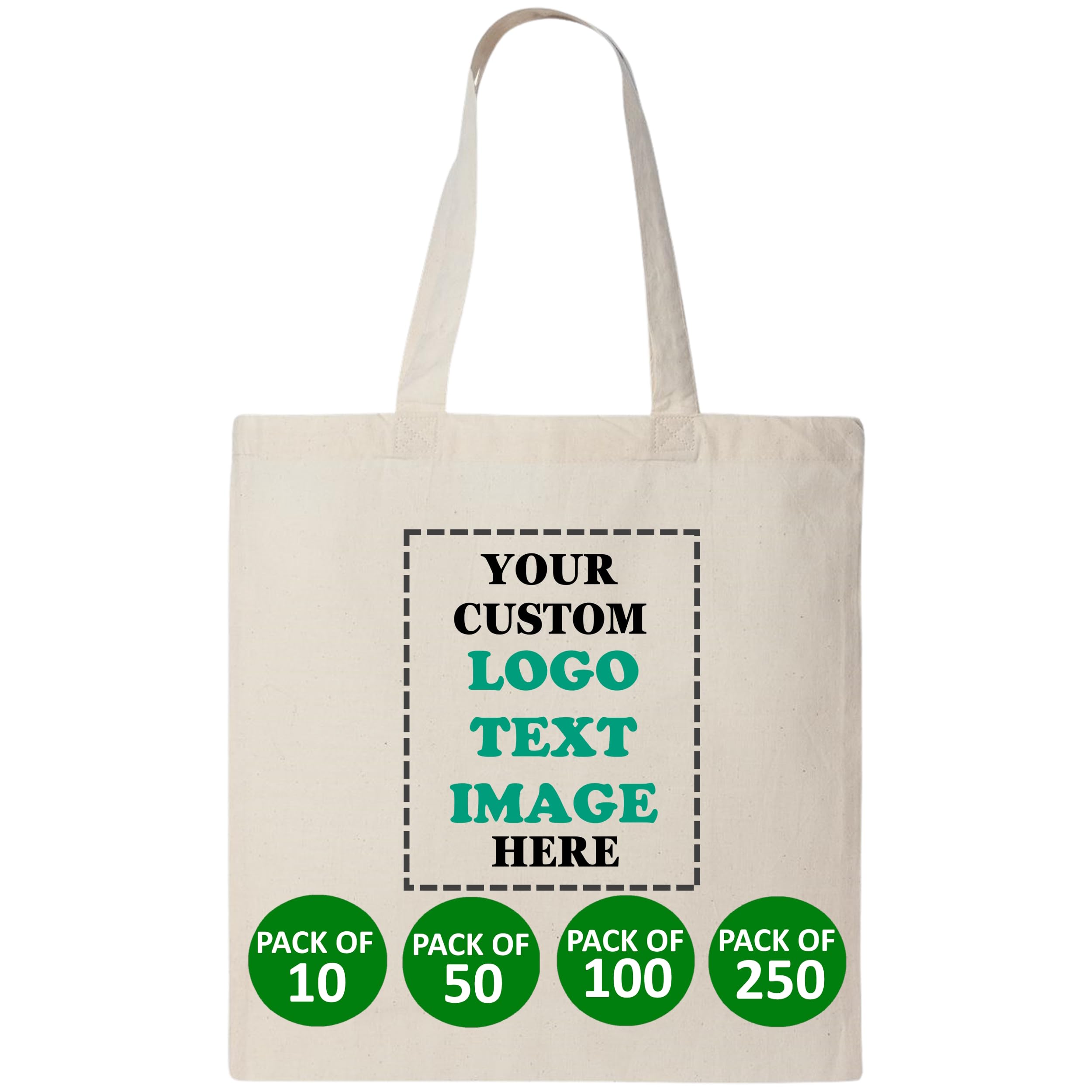 10 | 50 | 100 | 250 Pack Custom Bags