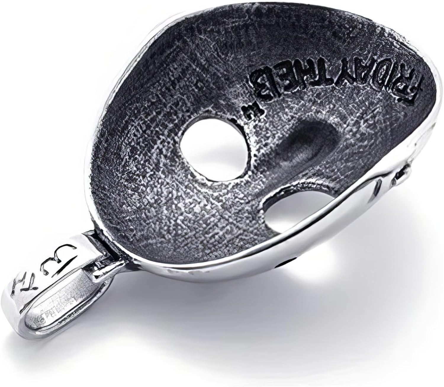 Jonline24h Stainless Steel Halloween Jason Mask Mens Necklace Pendant - Silver Black, 18"-26" Chain - Image 3