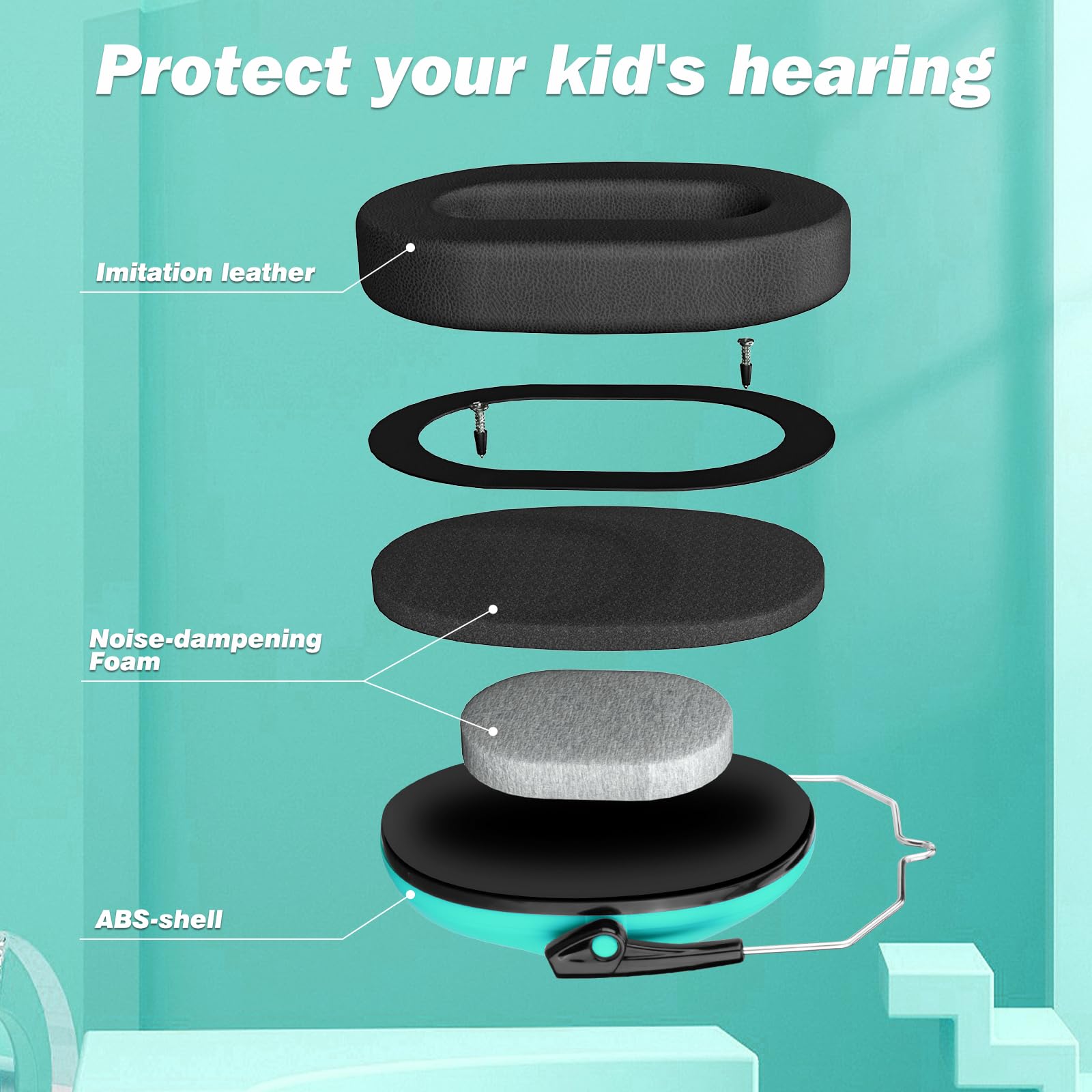 Kriogor Ear Defenders Children Noise Cancelling Headphones Passive Sound-Blocking Earmuffs 26dB SNR - Image 3