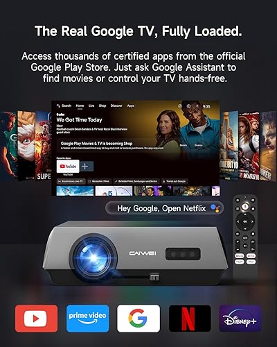 Miniatura 5 de Proyector LED inteligente 4K, luz diurna HDR WiFi 6, Bluetooth Dolby Audio, 2300ANSI Proyector de juegos de películas diurnas 4K Ultra HD para cine