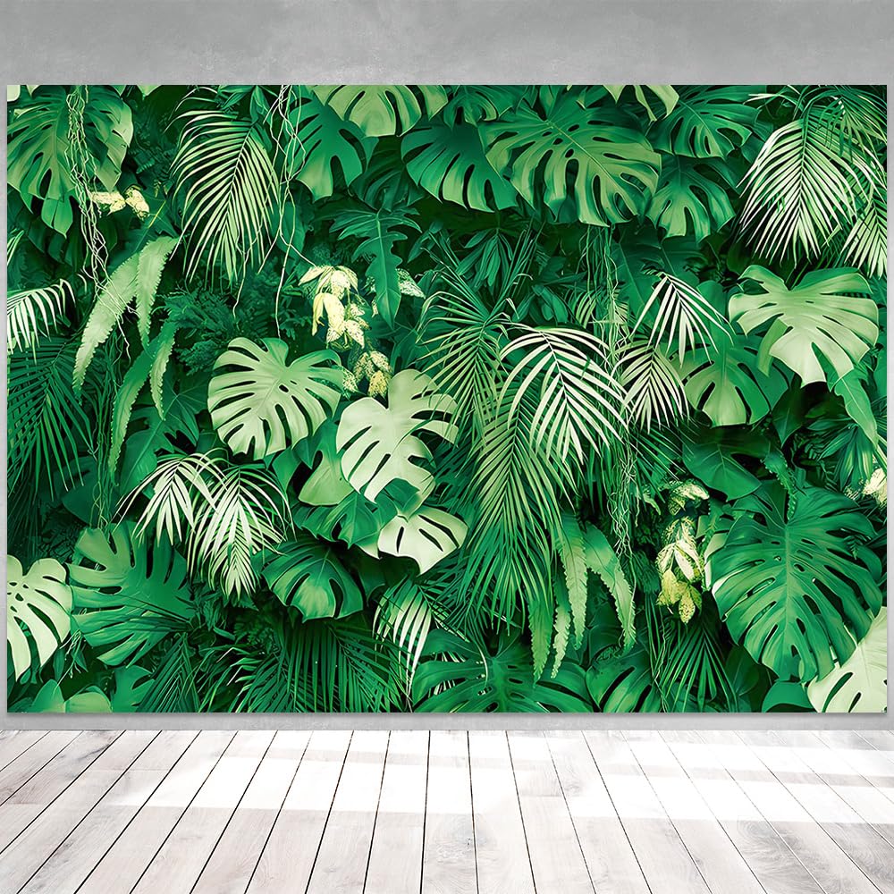 Telón de Fondo de Fotos de 10 x 8 pies, diseño de Palmera de la Selva Tropical, Fondo de fotografía de Plantas Tropicales, Baby Shower, Pancarta de Fiesta, Amigos, Familia, Suministros de