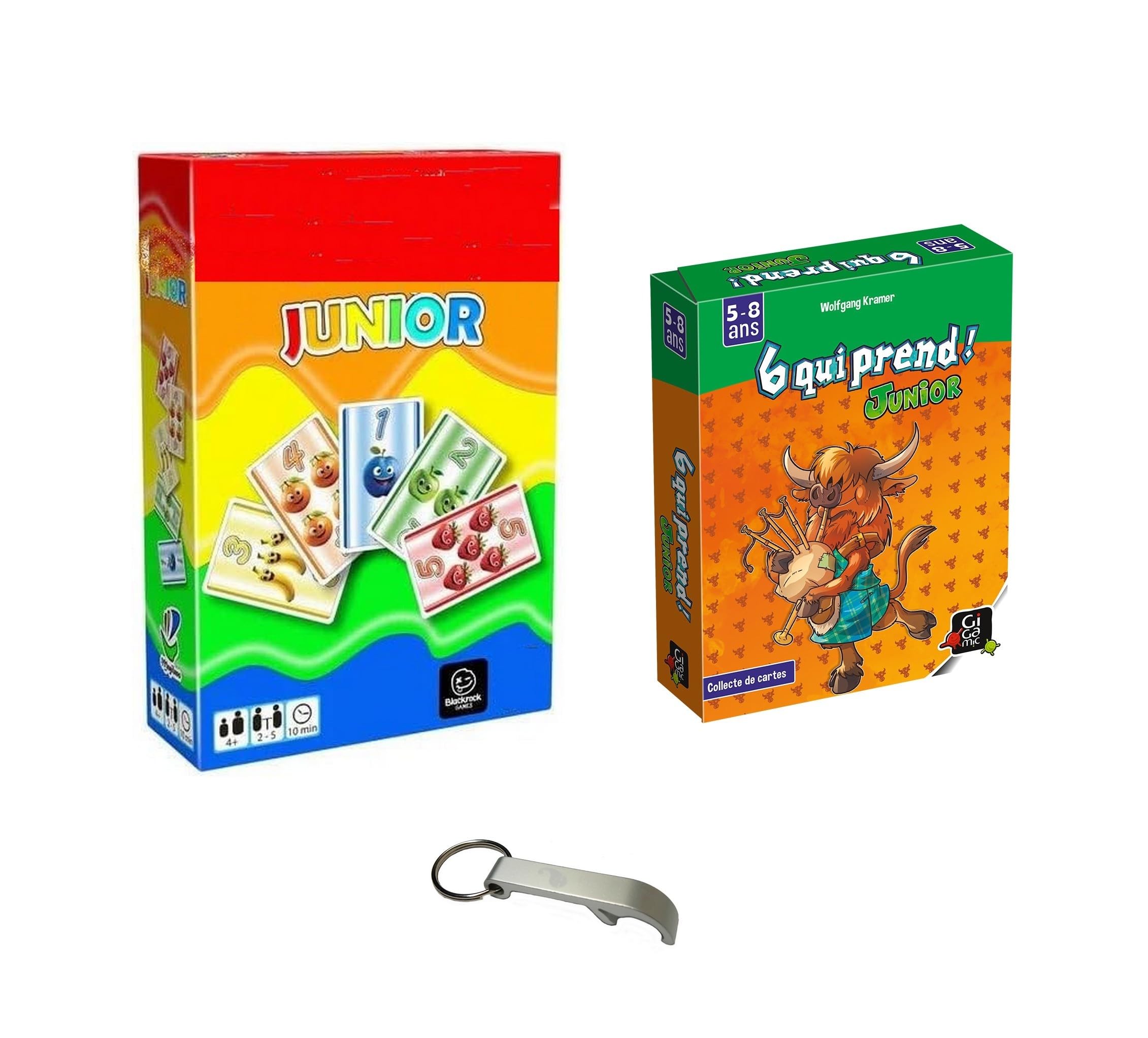 Lot de 6 Qui Prend Junior + SK Jo Junior + Deck Blumie pour Enfants Jeux de Société Famille