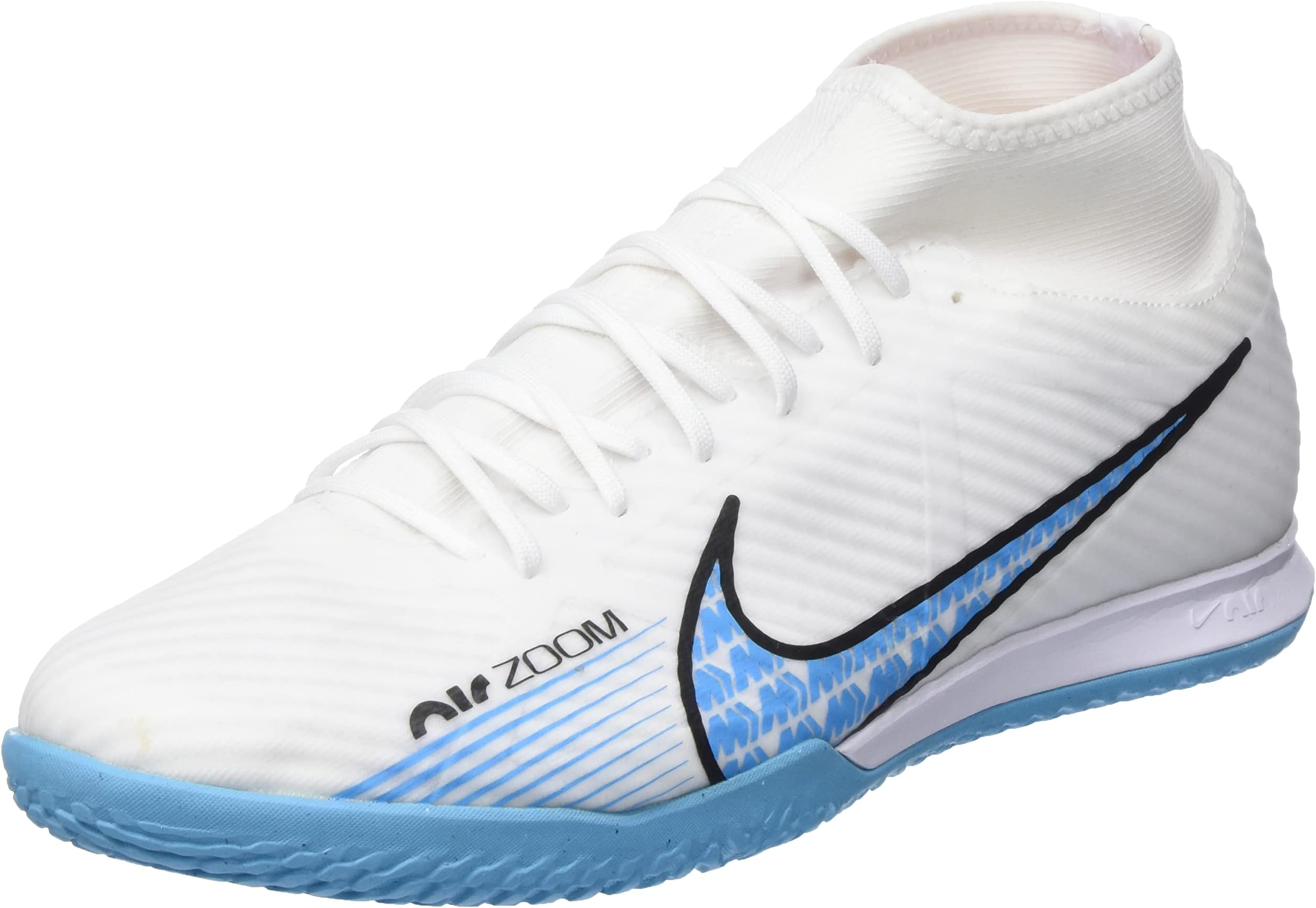 blue and white nike mercurial