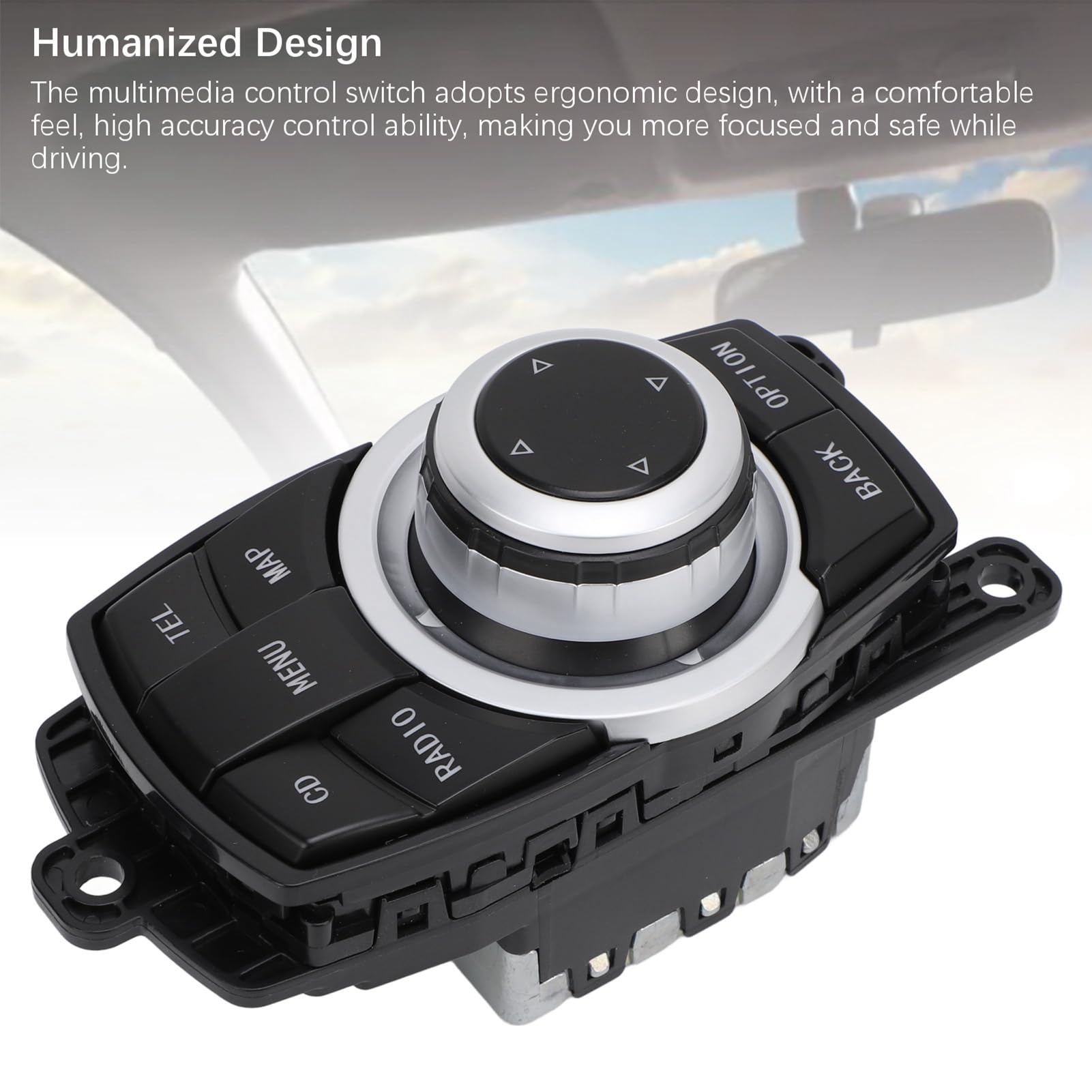 VGEBY Joystick Controller Interruttore Multimediale, Manopola di Ricambio Pulsante Controller Radio Multimediale ABS a 10 Pin, Plug and Play, OE 65829212451 per Serie 5 F07 F10 F11 Serie 7 F01 F04