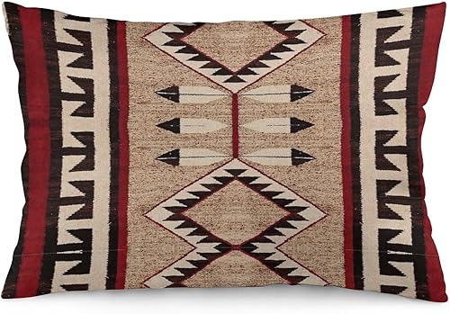 Funda de almohada rectangular abstracta tradicional de los indios nativos americanos indios navajos tribales vintage, rectangular, lumbar,