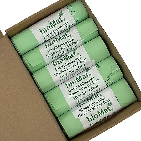 BPI Lot De 30 Sacs Poubelle Compostables Certifiés BPI – 3 Fois Plus