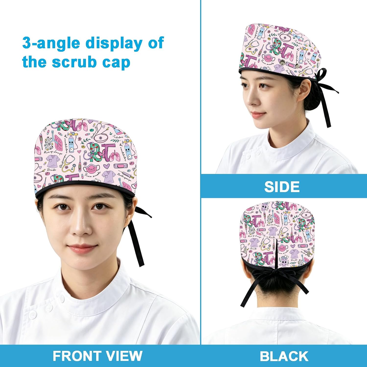 MBMSO Respiratory Therapist Scrub Caps RT Working Cap for Pulmonology Doctor Nurse Lung Therapist Gift Healthcare Worker Gift