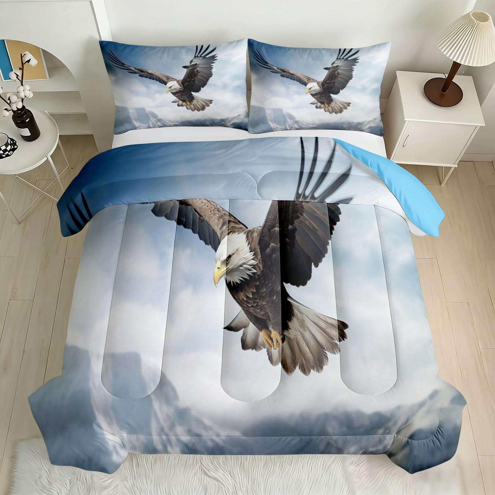 Generisch Adler Vogel Bettdecke ohne Bezug 200x200 Sommerdecke Leicht