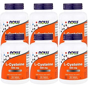 Amazon 海外直送品 ナウフーズ 6個セット Lシステイン 500mg Now L システイン