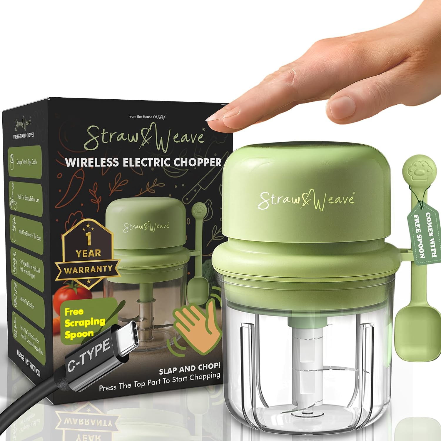 Mini Kitchen Choppers 300 ML & Chopper For Kitchen Use With Scraping Spoon | 1 Year Warranty | Food Grade Jar | Slap & Cho... - Review, Price and Buying Guide