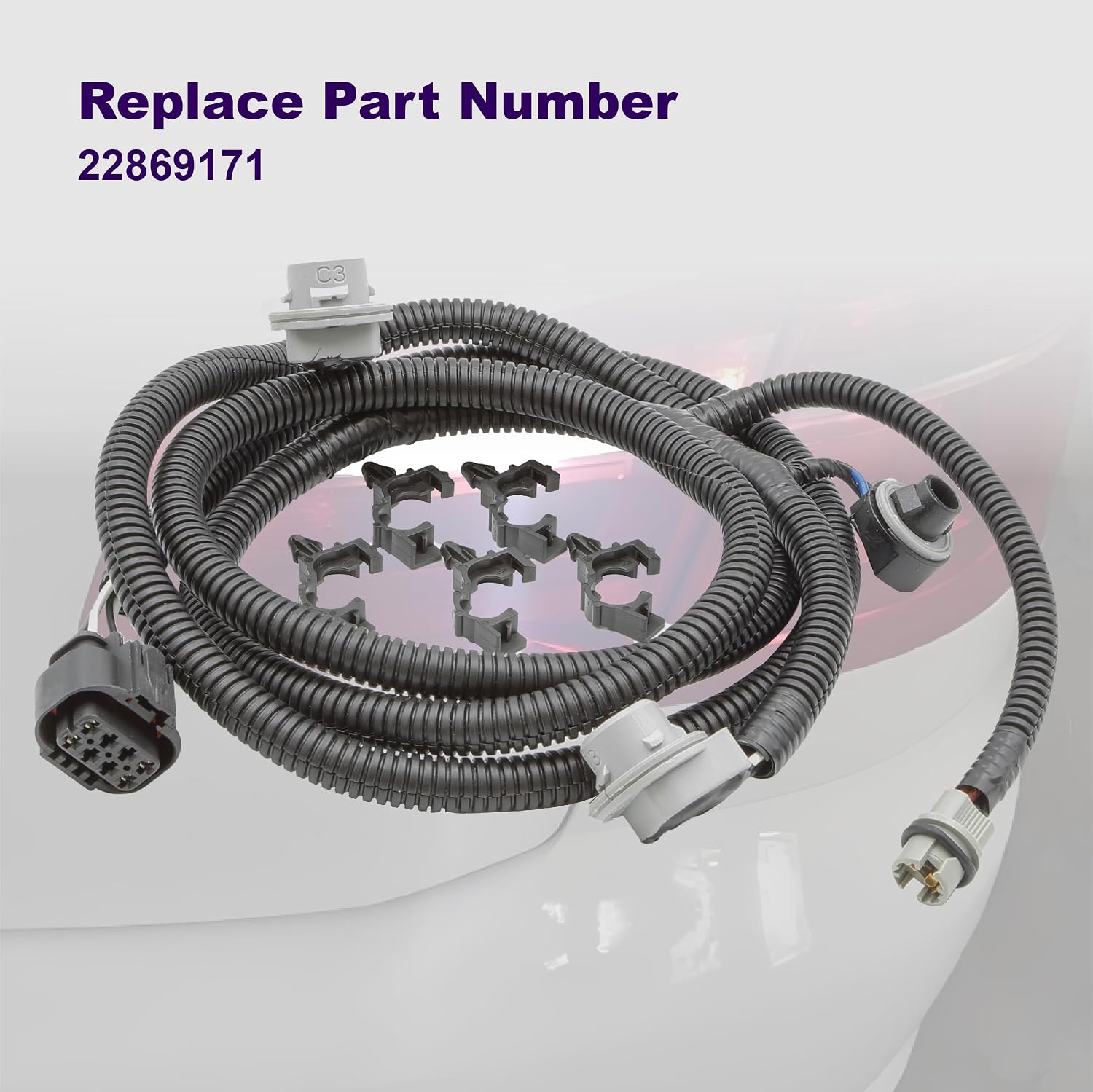 ASTROSYNC Tail Lamp Wiring Harness Passenger Right Side Fit for GMC Sierra 1500 2014-2015 Sierra 2500 3500 2015, Tail Lamp Wiring Harness Replace 22869171