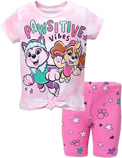 Skye Everest Girls T-Shirt and Bike Shorts Outfit Set Toddler to Big Kid