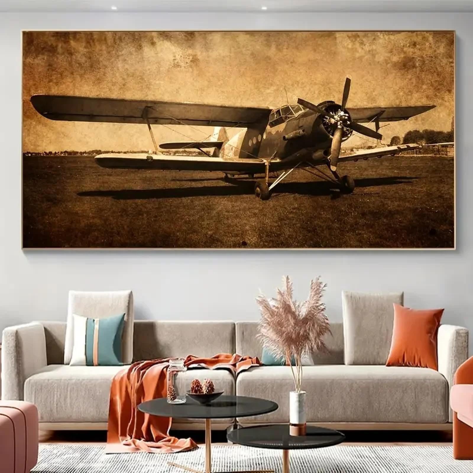 Impression d'art moderne avion grand format horizontal sans cadre - 8