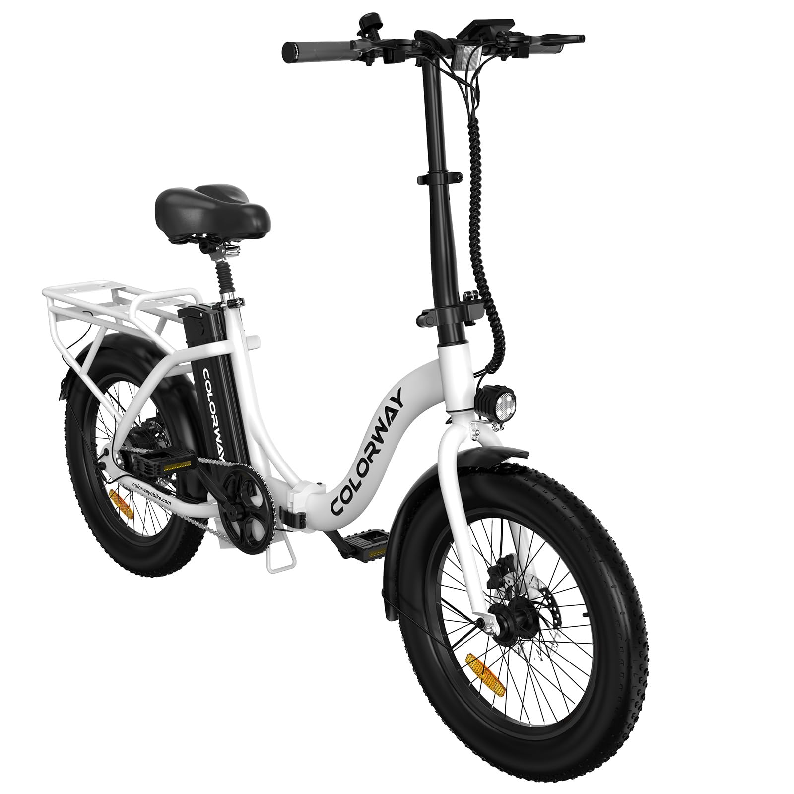 COLORWAY E-Bike Elektrofahrrad 20 Zoll x 3 Fat Tire Faltrad, 250 W/36 V/15  Ah Akku, Variable Geschwindigkeit, Elektrofahrrad, Citybike fr Mnner und  Frauen, fr Erwachsene, Wei, (BK6) : Amazon.de: Sport & Freizeit