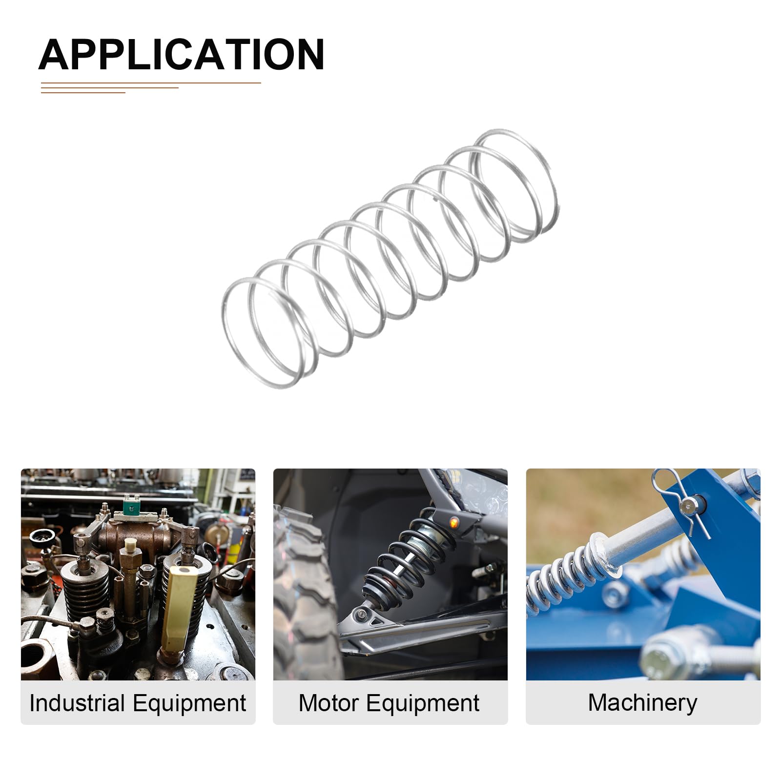 DTGN 0.3x5x15mm(DxODxL) Compression Spring - 10Pack - Good for Machinery - Spring Steel Extension Spring - Gray - Image 4