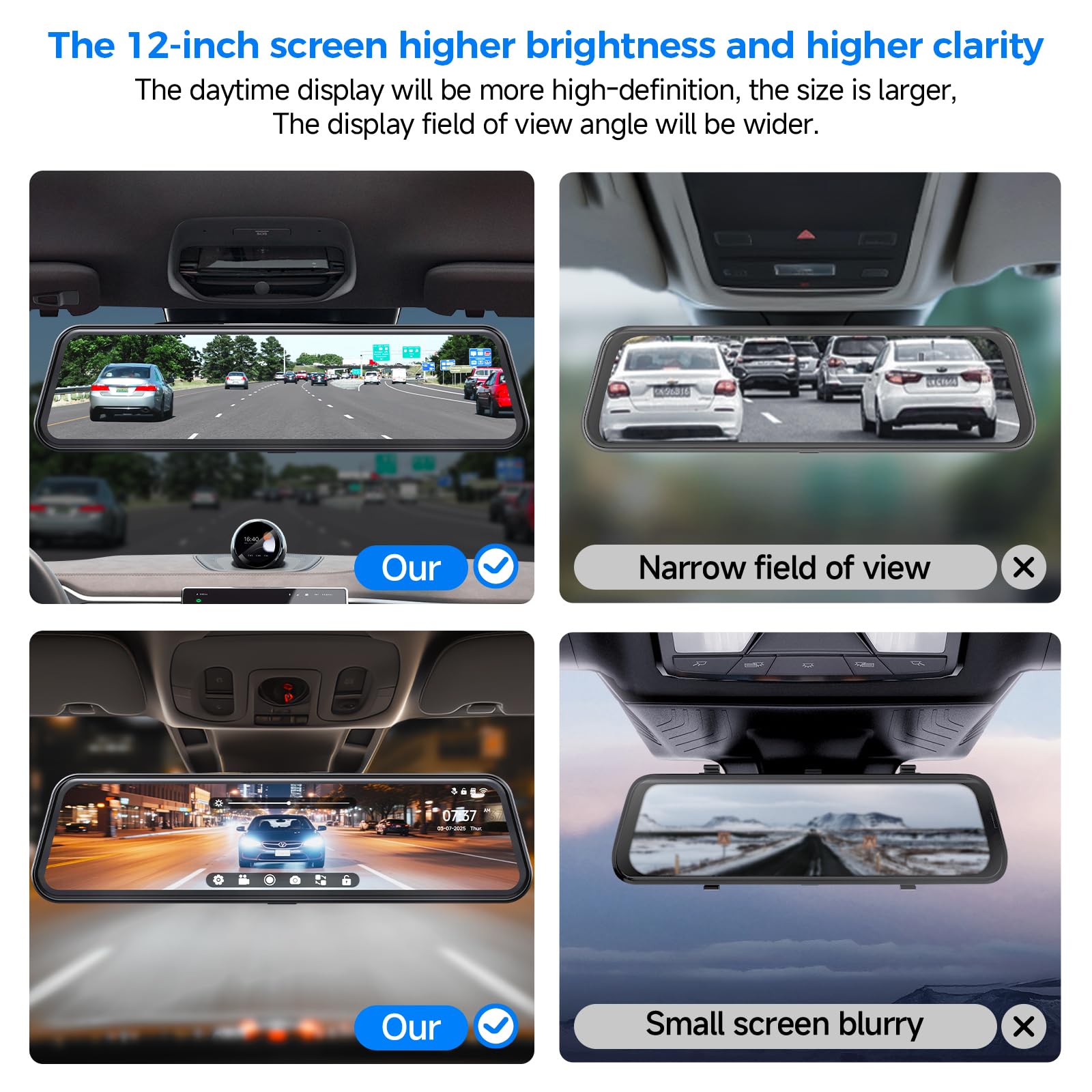 アクセサリー MIRROR DASH CAMERA Amazon.com: 4K Mirror Dash Cam,Rear View Mirror Camera with WiFi