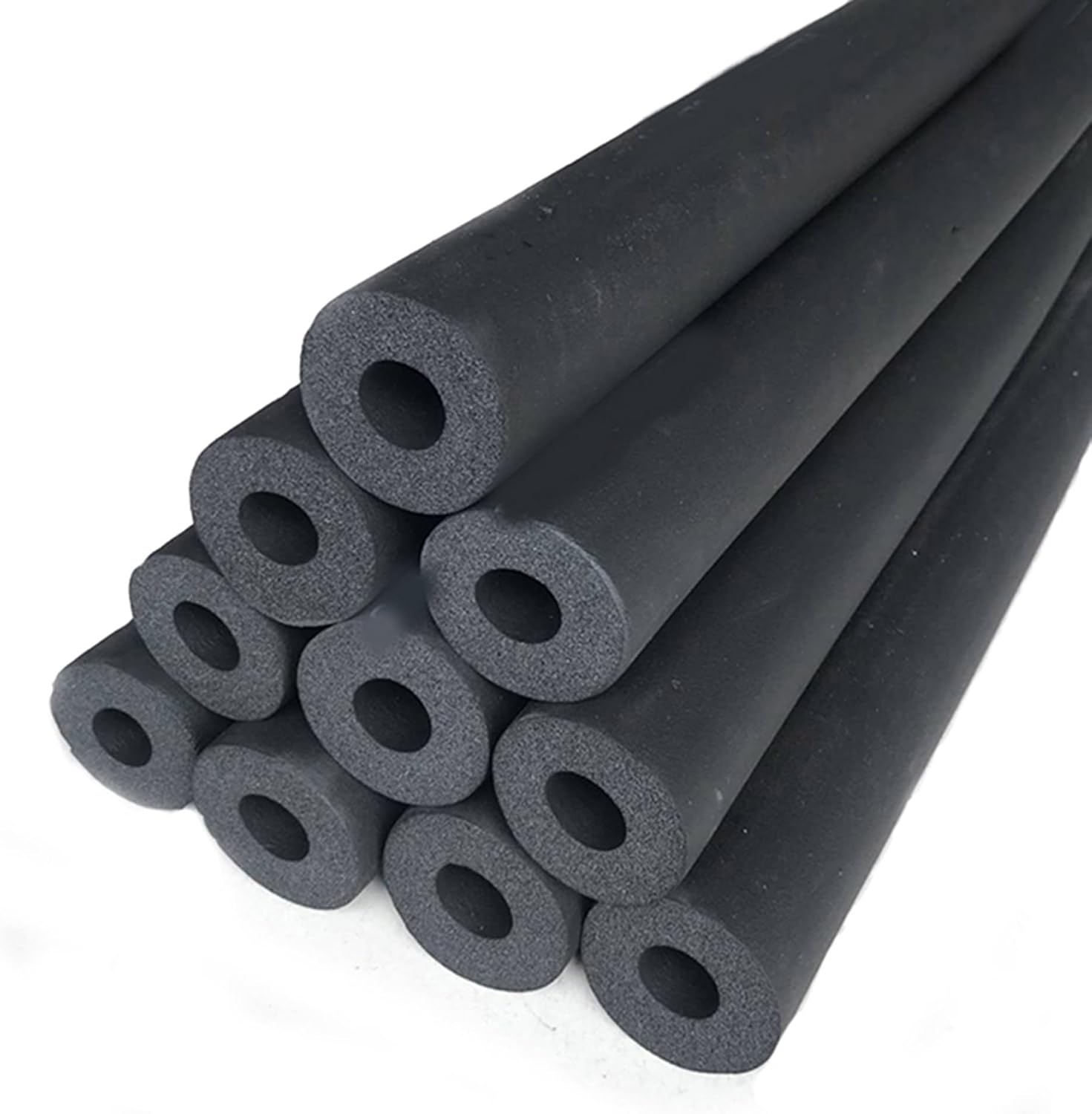 10 Pack Pipe Insulation Foam Tube,Pipe Covers for Outside,Pipe Wrap Insulation,Heat Preservation Insulated 5.6ft 5.9ft Length Polyethylene Handle Grips,Building Products,for Outdoor Indoor Pipeline (