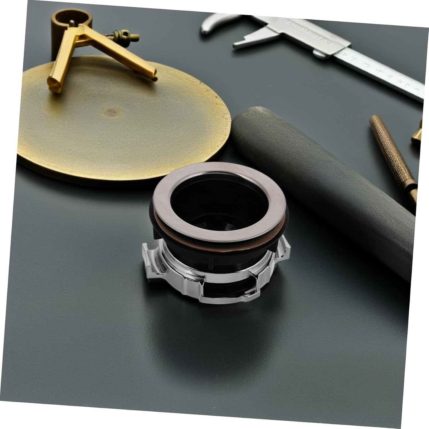 Uonlytech Stainless Steel Waste Disposal Flange Splash Guard Garbage Disposal Parts for Secure Locking and Clean Kitchen Environment