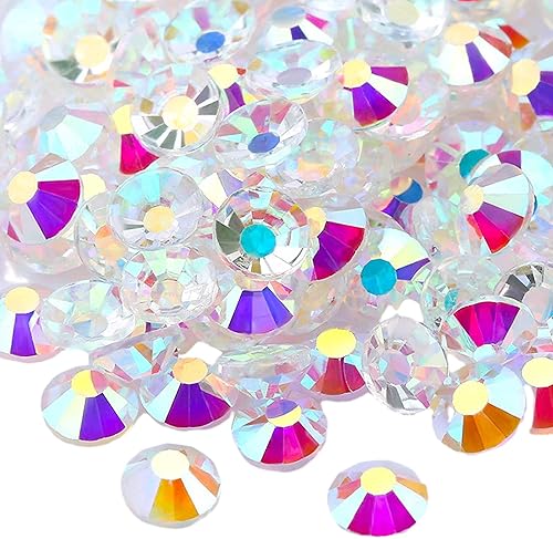 Miniatura 7 de Diamantes de imitación de resina con parte trasera plana para arte de uñas, 5000 diamantes de imitación transparentes de 0.157 pulgadas (0.157 in),