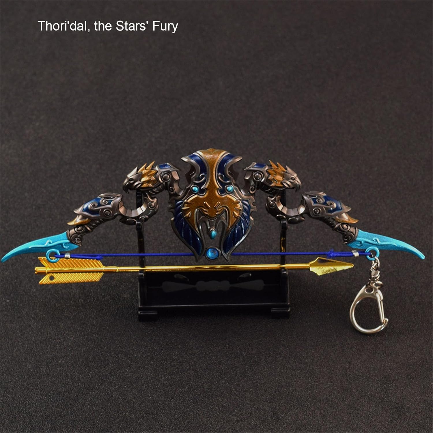 Wow Thori'dal, The Stars' Fury, Game Equipment 18cm/7.08in All Metal Model Cosplay Merchandise Anime Mini Home Decor Desktop with Display Stand Ornaments Merch