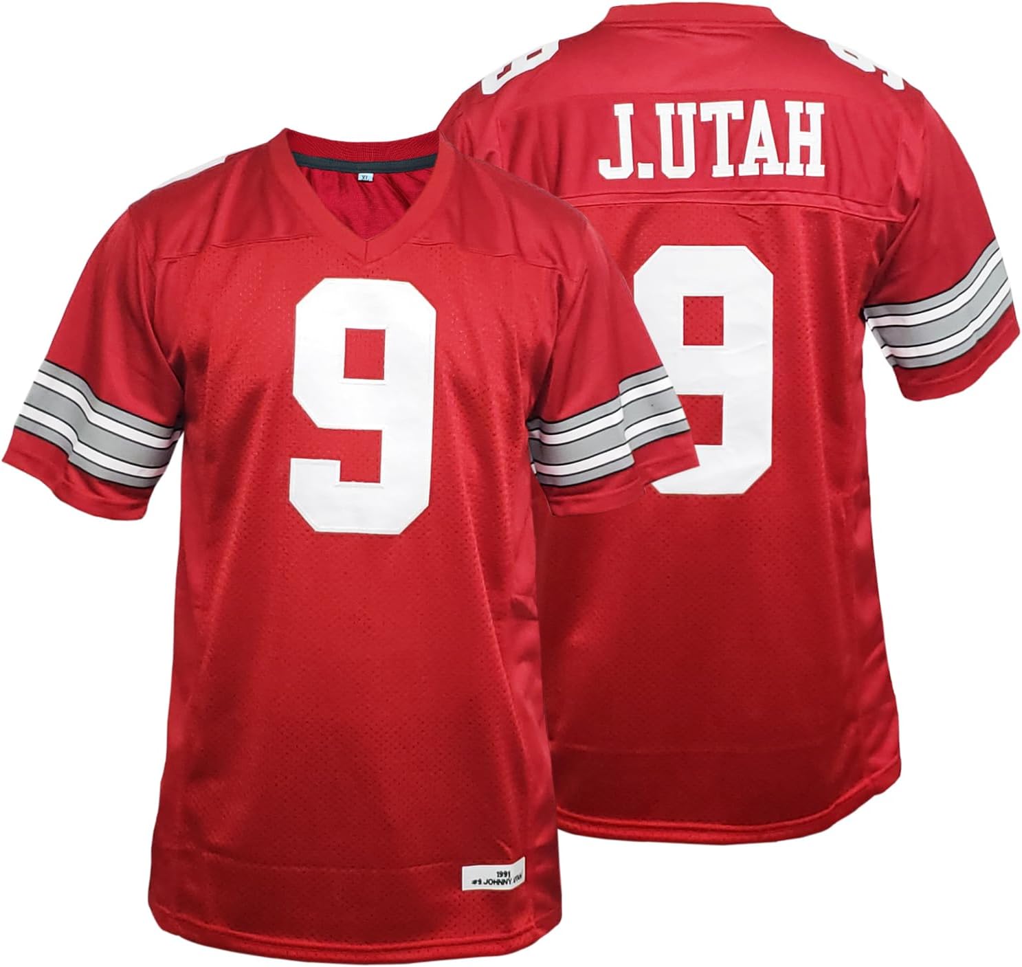 Johnny J.Utah 9 Football Jersey Reaves for Men Sewn Movie Style 90S Hip Hop Workout Shirts,Retro Film Outfit