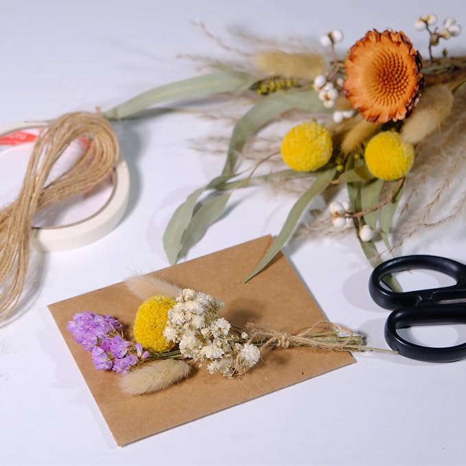12 Kinds Natural Dried Flower Set, Bulk Dried Flowers for Vase,Mini Dried Flower Bouquets,Dried Flowers with Stems for DIY Crafts, Vase Decor,Home/Wedding/Birthday Decor(8.7-13.8in Flexible Stems) miniatura 2
