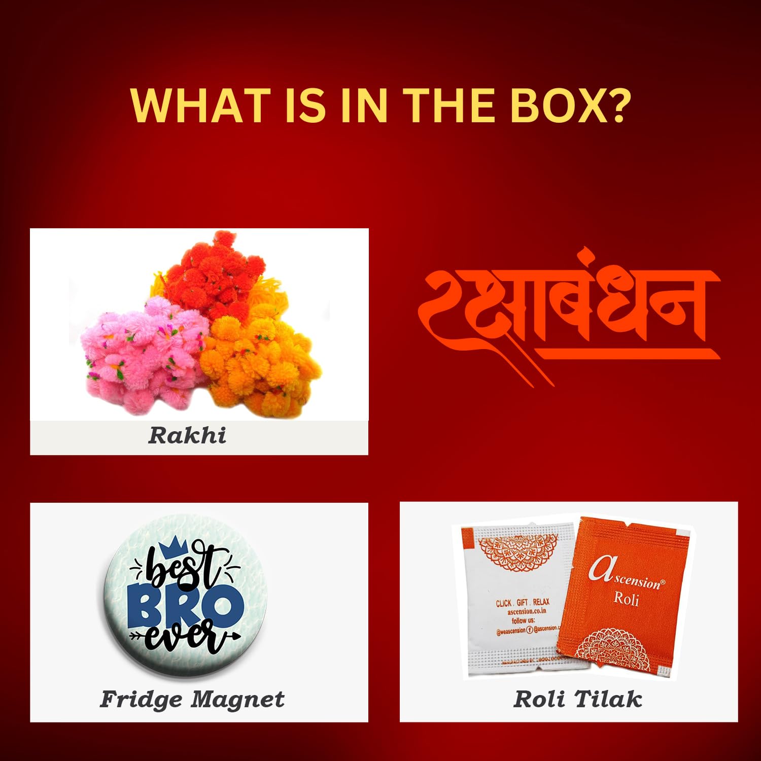 Ram Rakhi Set - 20 Handmade Rakhis with Fridge Magnet -6