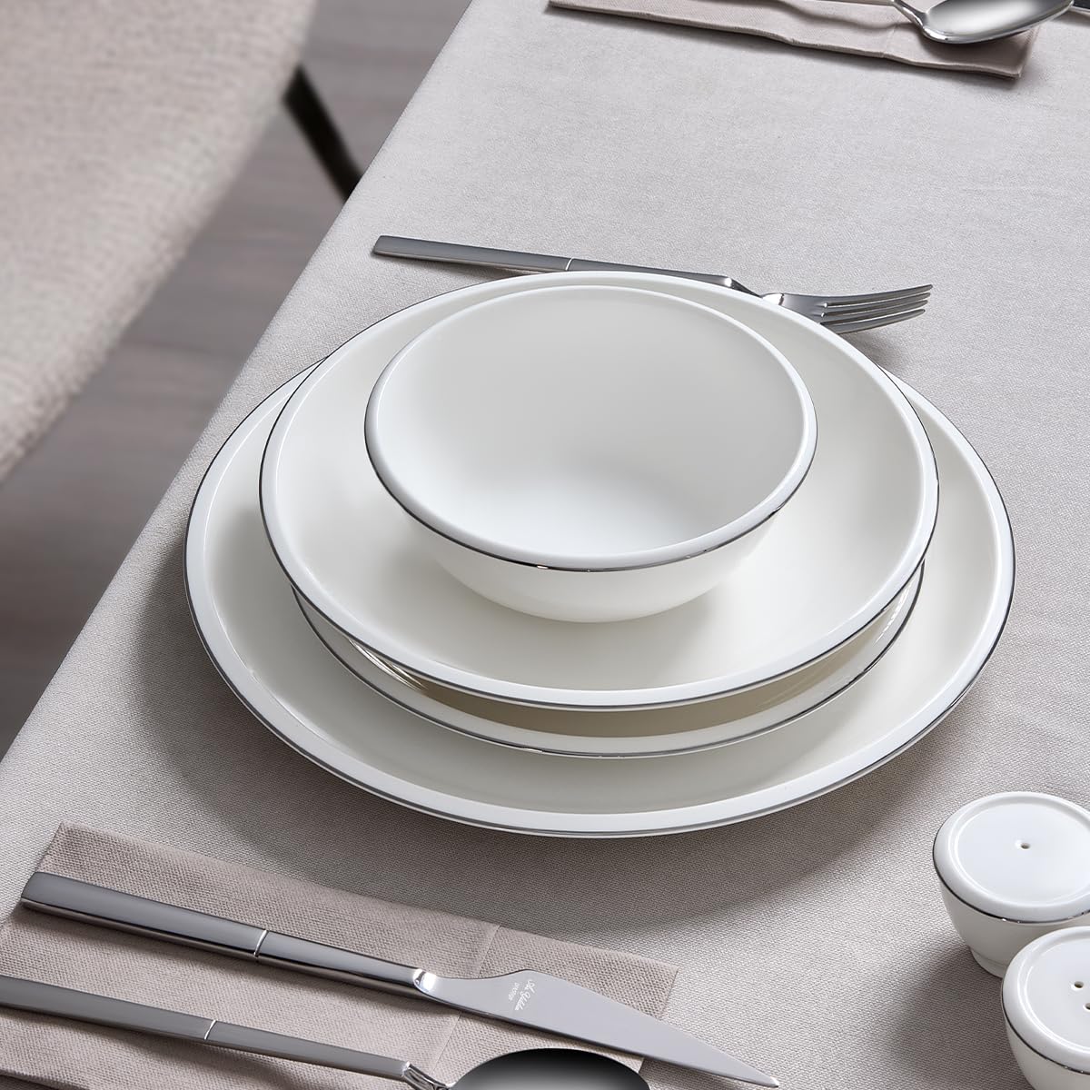 Ar Yıldız Evaliza Platin Elegant 30 Parça Yemek Takımı- 6 Kişilik