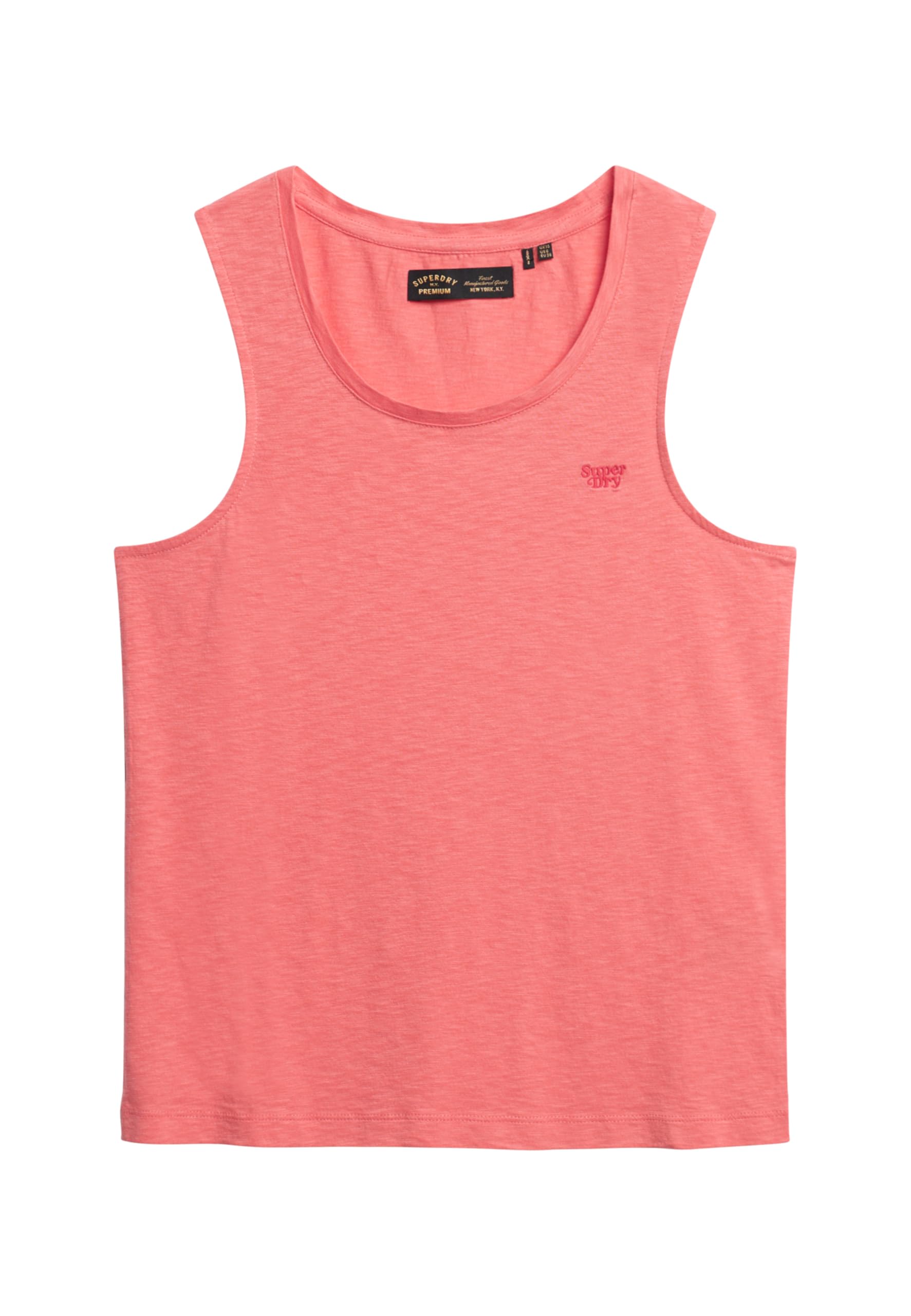 Superdry Women's Scoop Neck Tank T8 Vest Pullover, Cute Coral Red, 8