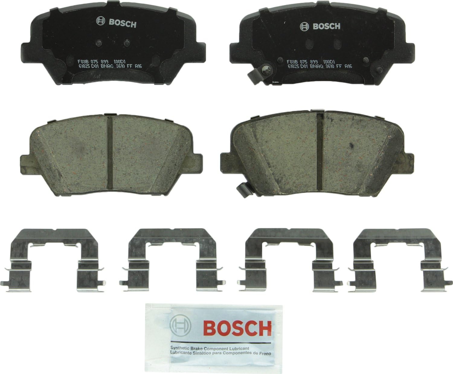 BC1687 QuietCast Premium Ceramic Disc Brake Pad Set - Compatible With Select Hyundai Santa Fe; Kia Rondo, Sorento; FRONT
