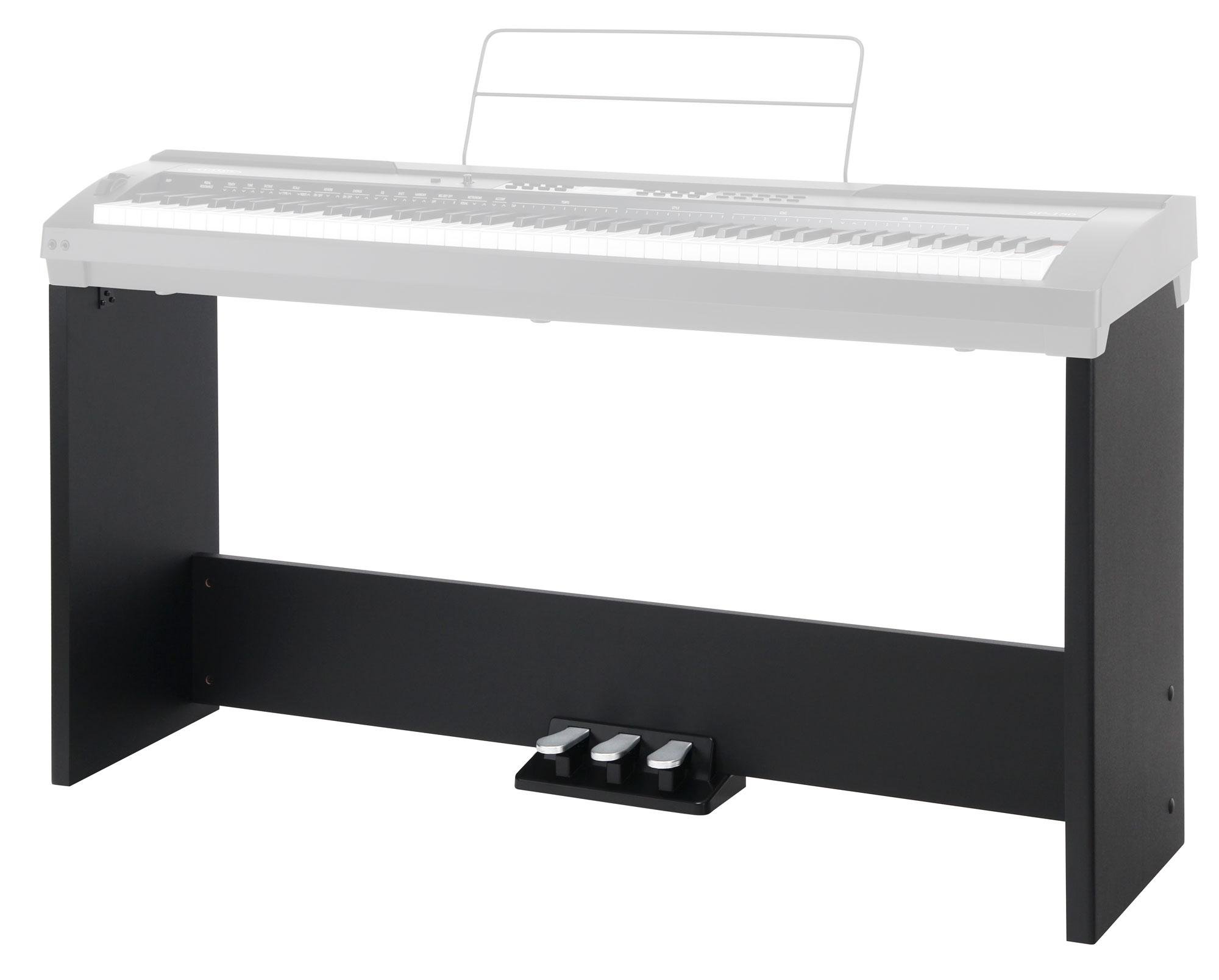 Classic Cantabile UB-100SP Supporto per SP-150 e SP-250 nero, 5 cm | Supporto per stagepiano, Con unità a 3 pedali (Soft, Sostenuto e Sustain), Adatto ai modelli SP-150 e SP-250, 5 cm