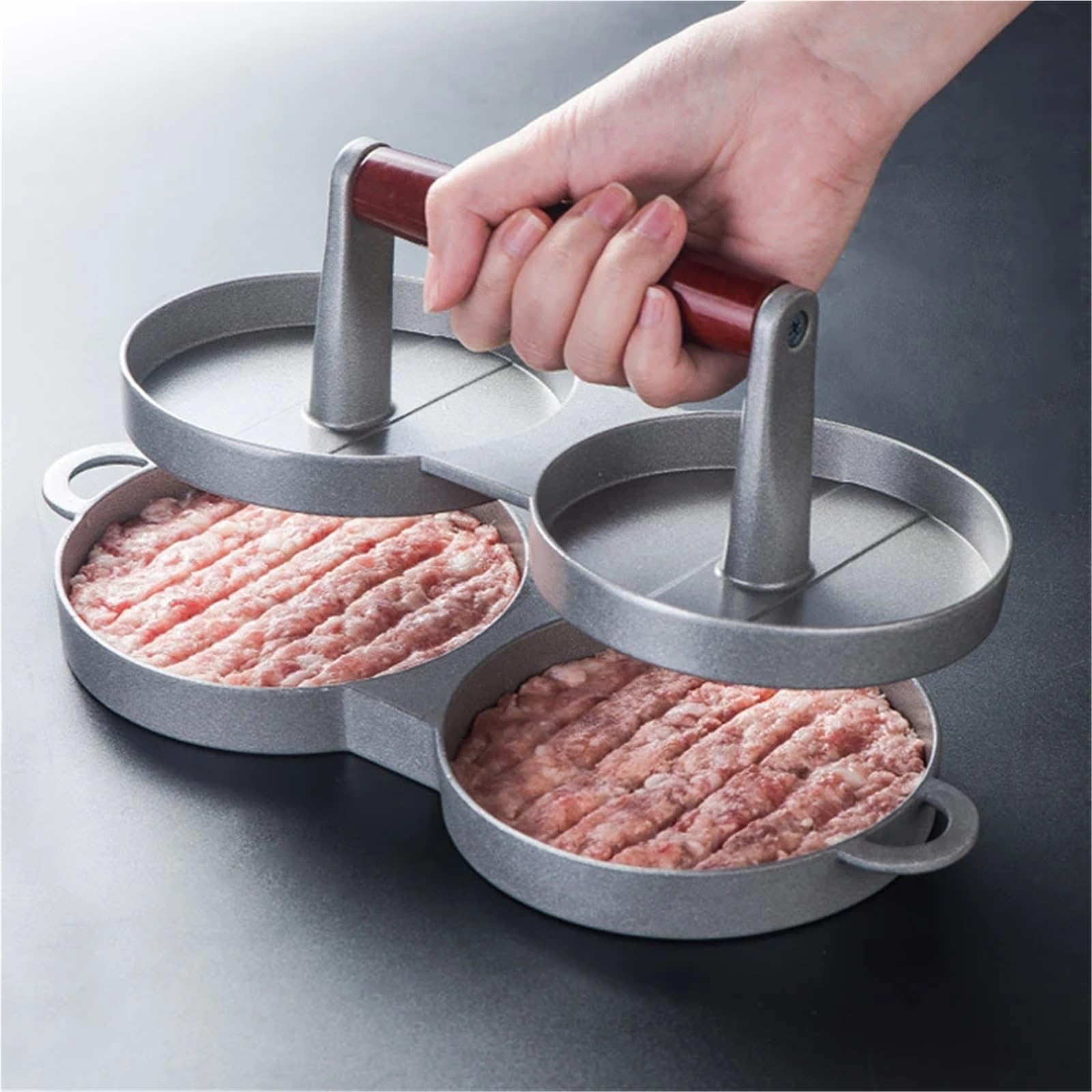 aplastador de Hamburguesas Prensa for Hamburguesas Redonda, Molde for sin Papel